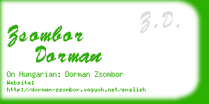 zsombor dorman business card
